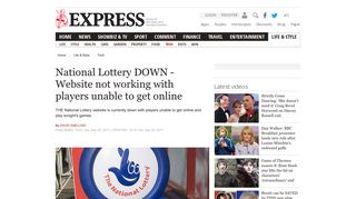 
                            11. National Lottery DOWN - Website not working with players unable to ...