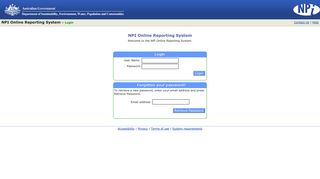 
                            6. National Pollutant Inventory - Login