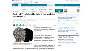 
                            8. National Population Register to be ready by December 31 - The ...