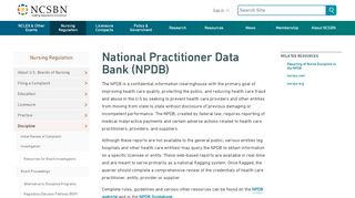 
                            6. National Practitioner Data Bank (NPDB) | NCSBN