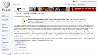 
                            2. National Practitioner Data Bank - Wikipedia