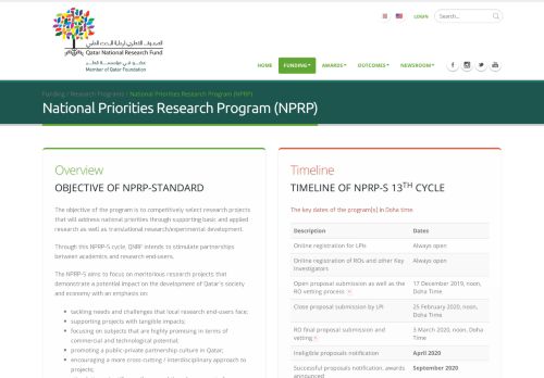 
                            3. National Priorities Research Program (NPRP) - Qatar ...