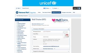 
                            2. National Rail Enquiries - Hull Trains