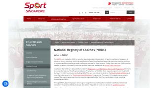 
                            1. National Registry of Coaches (NROC) - Athletes and Coaches - Sport ...