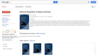 
                            12. National Regulation of Space Activities