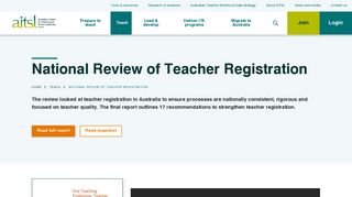 
                            10. National Review of Teacher Registration