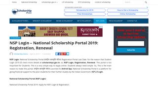 
                            10. National Scholarship Portal Registration 2019-20: [NSP Login], Renewal