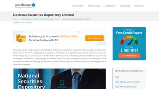 
                            12. National Securities Depository Limited (NSDL) - Paisabazaar.com