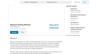 
                            5. National Testing Network | LinkedIn