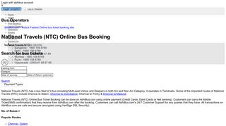 
                            8. National Travels (NTC) Online Bus Booking - Up to Rs.100 Off + Rs ...