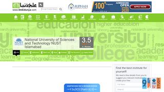 
                            12. National University of Sciences and Technology NUST Islamabad ...