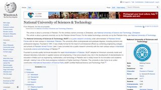 
                            13. National University of Sciences and Technology (Pakistan) - Wikipedia