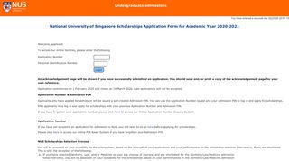 
                            10. National University of Singapore Scholarships Application Form ... - NUS