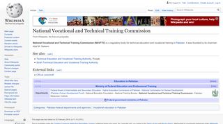 
                            11. National Vocational and Technical Training Commission - ...