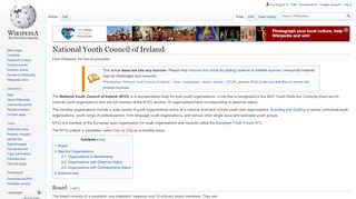 
                            7. National Youth Council of Ireland - Wikipedia