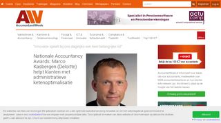 
                            8. Nationale Accountancy Awards: Marco Kasbergen (Deloitte) helpt ...