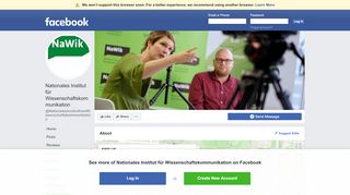 
                            7. Nationales Institut für Wissenschaftskommunikation - About | Facebook