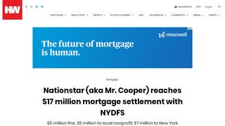 
                            4. Nationstar (aka Mr. Cooper) reaches $17 million mortgage settlement ...