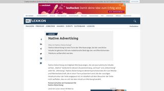 
                            6. Native Advertising Definition | Gründerszene