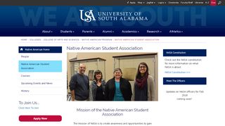 
                            8. Native American Student Association - University of South Alabama