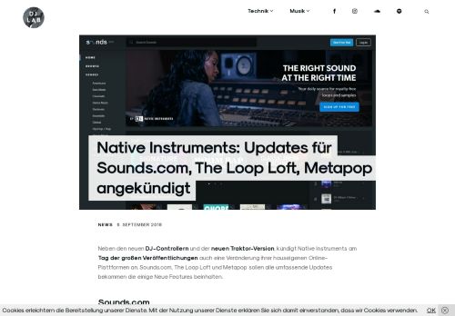 
                            12. Native Instruments: Updates für Sounds.com, The Loop Loft, Metapop ...