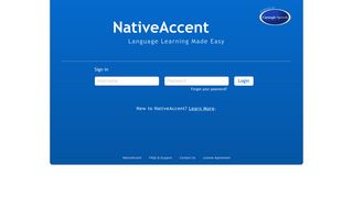 
                            10. NativeAccent: Login to the site