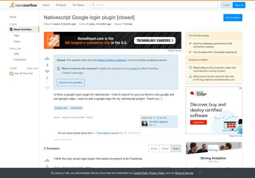 
                            4. Nativescript Google login plugin - Stack Overflow