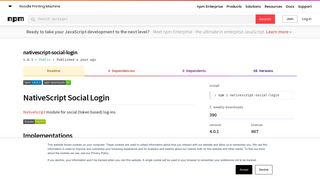 
                            5. nativescript-social-login - npm