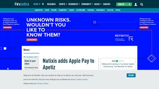 
                            11. Natixis adds Apple Pay to Apetiz - Finextra Research