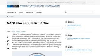 
                            3. NATO - Topic: NATO Standardization Office (NSO)