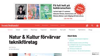 
                            10. Natur & Kultur förvärvar teknikföretag | Svensk Bokhandel