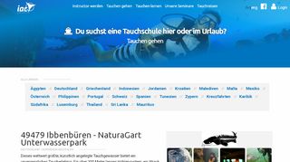 
                            8. NaturaGart Unterwasserpark - Tauchen gehen: Dive iac