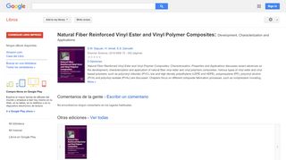 
                            12. Natural Fiber Reinforced Vinyl Ester and Vinyl Polymer Composites: ...