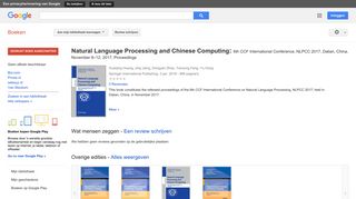 
                            9. Natural Language Processing and Chinese Computing: 6th CCF ...