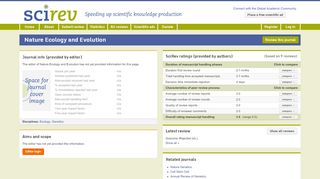 
                            12. Nature Ecology and Evolution - SciRev