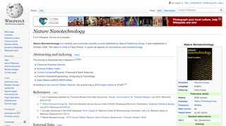 
                            5. Nature Nanotechnology - Wikipedia