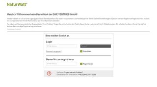 
                            3. NaturWatt Bestelltool: Login
