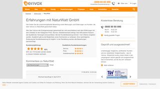 
                            11. NaturWatt: Meinungen, Erfahrungen, Bewertungen - Verivox