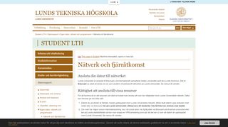 
                            8. Nätverk och fjärråtkomst - student Lth - Lunds Tekniska Högskola