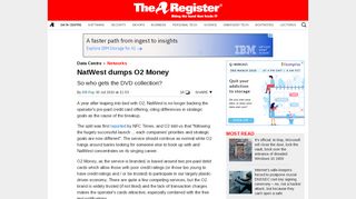 
                            12. NatWest dumps O2 Money • The Register