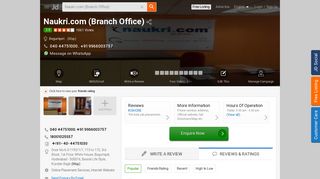 
                            8. Naukri.com (Branch Office), Begumpet - Online Placement Services in ...