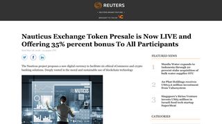 
                            12. Nauticus Exchange Token Presale is Now LIVE and Offering 35 ...