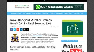 
                            10. Naval Dockyard Mumbai Fireman Result 2018 » Final Selected List