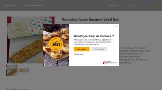 
                            9. Navarino Icons Sesame Seed Bar | Product Marketplace