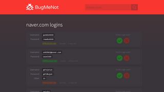 
                            6. naver.com passwords - BugMeNot