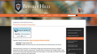 
                            5. Naviance/Family Connection – College Center – Beverly Hills High ...