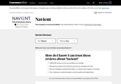 
                            13. Navient Reviews (Updated May 2018) | ConsumerAffairs