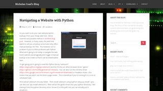 
                            11. Navigating a Website with Python – Nicholas Coad's Blog