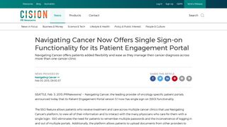 
                            7. Navigating Cancer Now Offers Single Sign-on Functionality for its ...