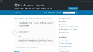 
                            12. Navigation und Header entfernen oder ausblenden | WordPress.org